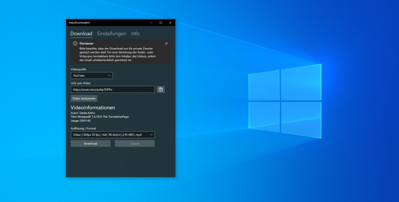 VideoDownloaderX 1.0.1.0