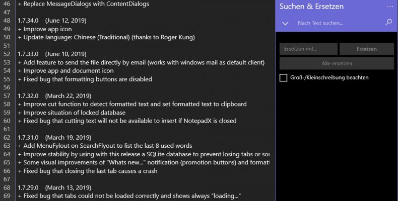 NotepadX 1.7.43.0